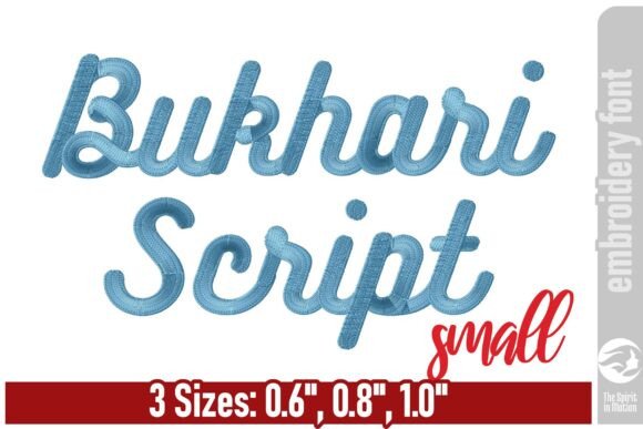 Bukhari Script Embroidery Font - Small