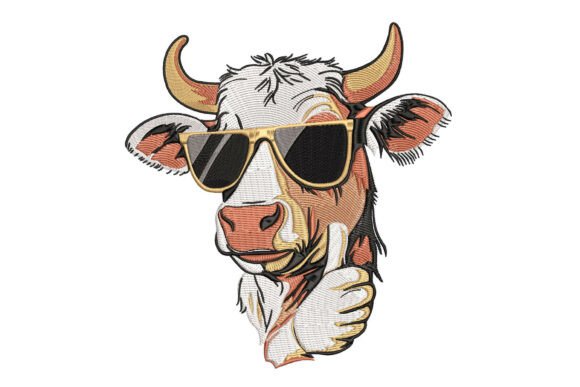 Bull Embroidery Design