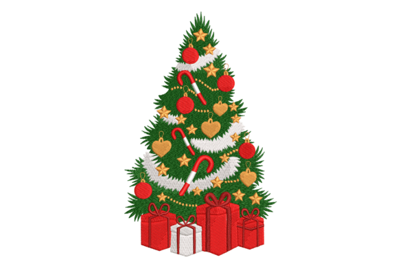 Christmas Tree with Gifts Embroidery Review