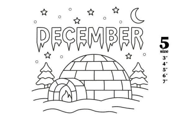 December Embroidery Design
