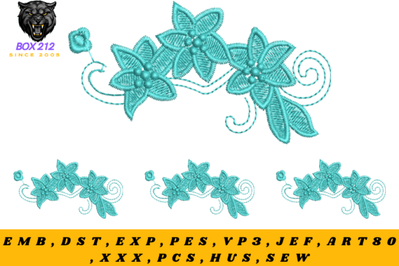Embroidery Borders of Flowers