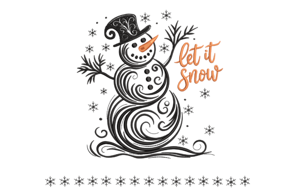 Let It Snow Swirl Snowman